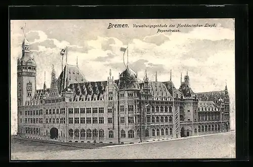 AK Bremen, Verwaltungsgebäude des Norddeutschen Lloyd, Papenstrasse