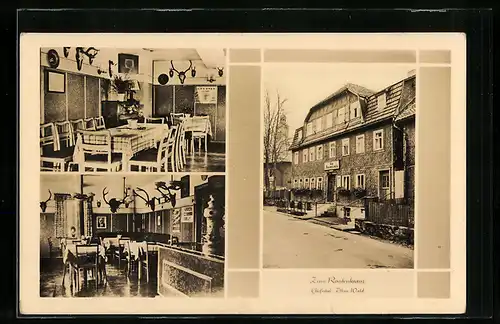 AK Giesshübel /Thür. Wald, Gasthaus Zum Rautenkranz, Innenansichten