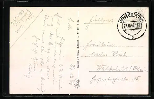 AK Immendingen, Strasse am Postamt