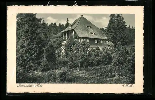 AK Ruhestein /Schwarzwald, Darmstädter Hütte bei Wildsee Ruhestein