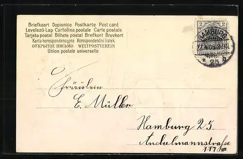 AK Kleines Mädchen mit zwei Schafen flechtet einen Blumenkranz zu Ostern