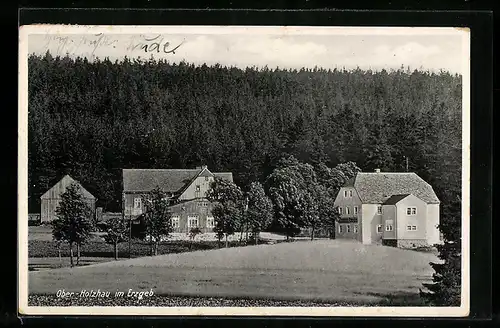 AK Ober-Holzhau im Erzgeb., Fischer`s Gasthof und idyllisch gelegene Sommerfrische