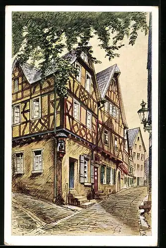 Künstler-AK Linz, Mühlenstrasse