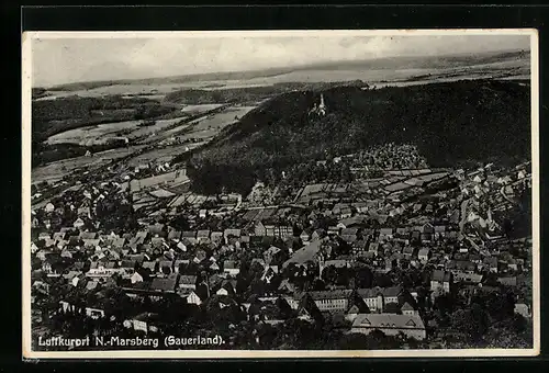 AK N.-Marsberg, Totalansicht vom Flugzeug aus