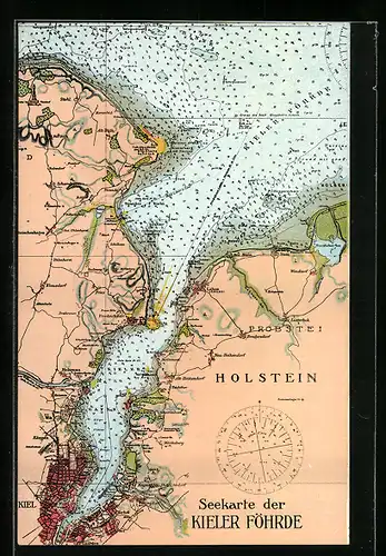AK Friedrichsort, Seekarte der Kieler Föhrde
