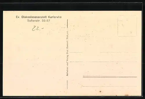 AK Karlsruhe, Ev. Diakonissenanstalt, Kapelle, Sofienstr. 55-57