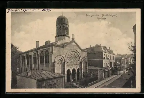 AK Saargemünd /Lothringen, Synagoge