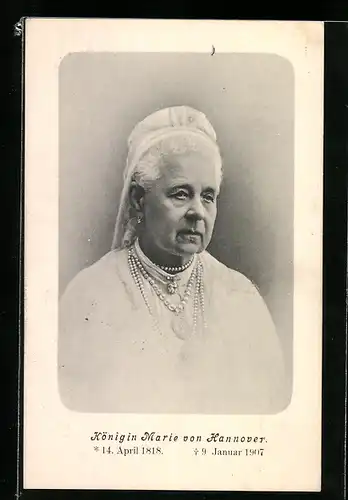 AK Königin Marie von Hannover, gestorben am 9.1.1907