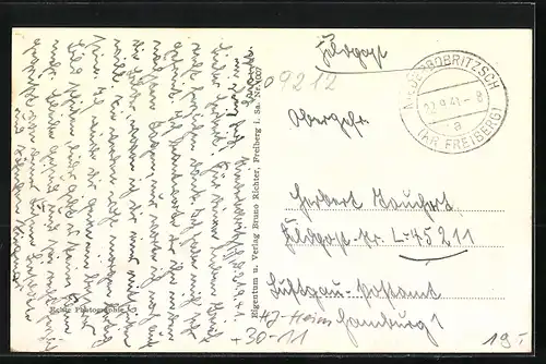 AK Niederbobritzsch, HJ-Heim, Siedlung, Totalansicht