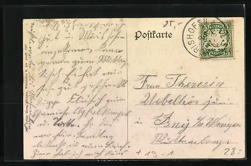 AK Wörishofen, Kneippianum im Geldschein, Passepartout