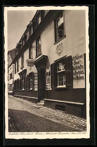 AK Iserlohn /Sauerl., Gasthaus Bintz Altdeutsche Bierstuben mit Strasse