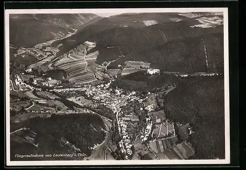 AK Leutenberg i. Thür., Gesamtansicht, Fliegeraufnahme