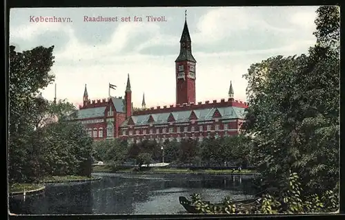 AK Kobenhavn, Raadhuset set fra Tivoli