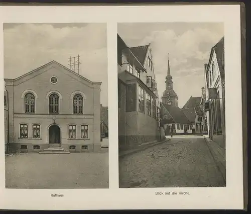 Fotoalbum 20 Lichtdrucke, Ansicht Kappeln / Schlei, Windmühle, Aufnahme aus einem Luftschiff, Wasserturm, Hafen u.a.