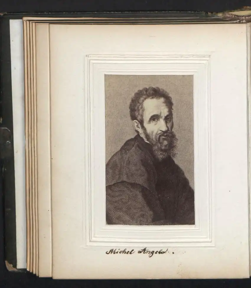 Fotoalbum 30 Portrait-Fotografien berühmte Personen: Humboldt, Heine, Charlotte Kästner, Shakespeare, Dürer, Goethe u.a. 10