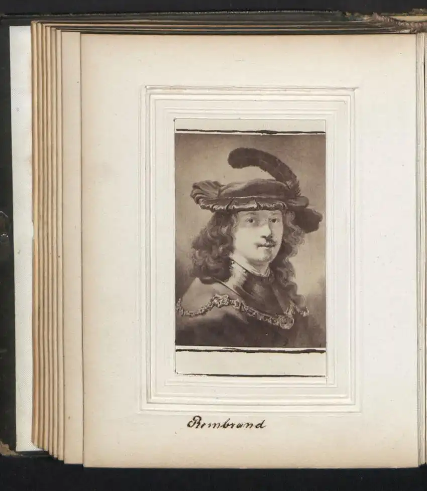 Fotoalbum 30 Portrait-Fotografien berühmte Personen: Humboldt, Heine, Charlotte Kästner, Shakespeare, Dürer, Goethe u.a. 14