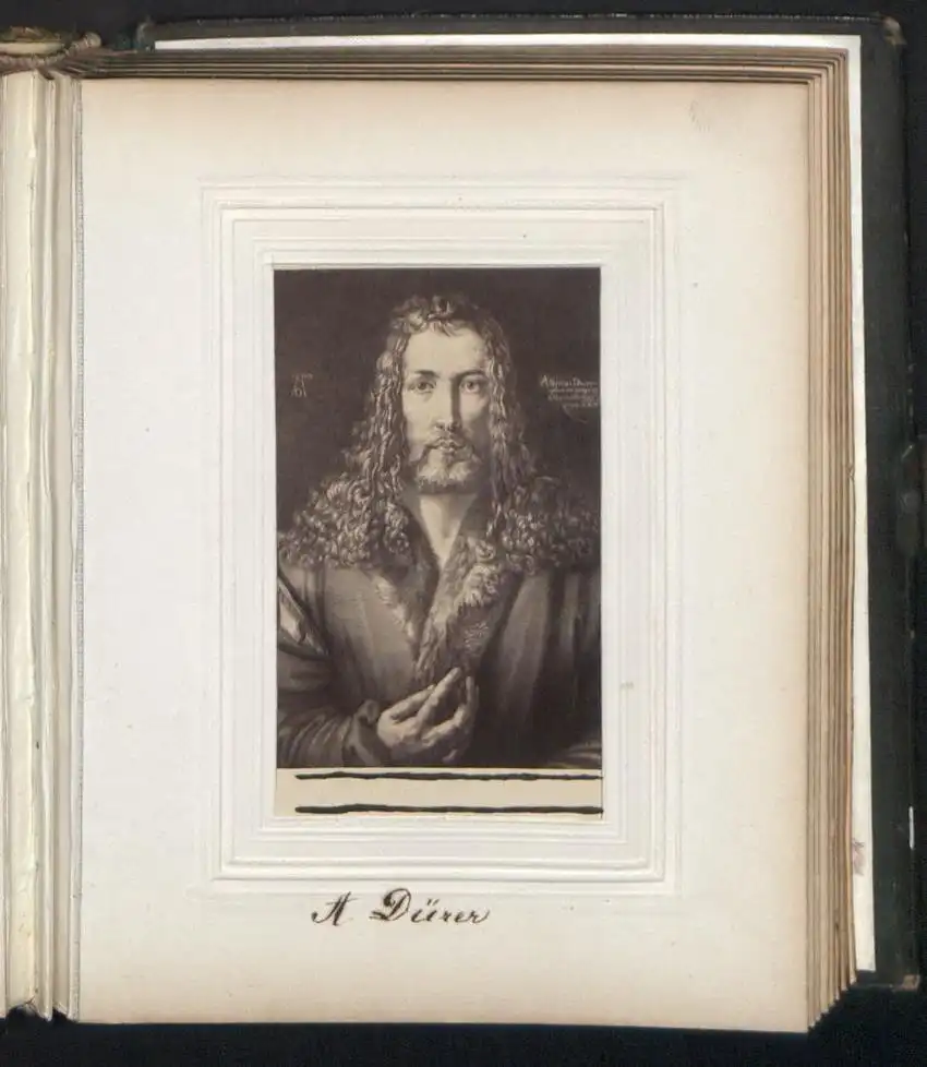 Fotoalbum 30 Portrait-Fotografien berühmte Personen: Humboldt, Heine, Charlotte Kästner, Shakespeare, Dürer, Goethe u.a. 17