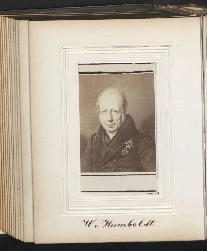 Fotoalbum 30 Portrait-Fotografien berühmte Personen: Humboldt, Heine, Charlotte Kästner, Shakespeare, Dürer, Goethe u.a. 22