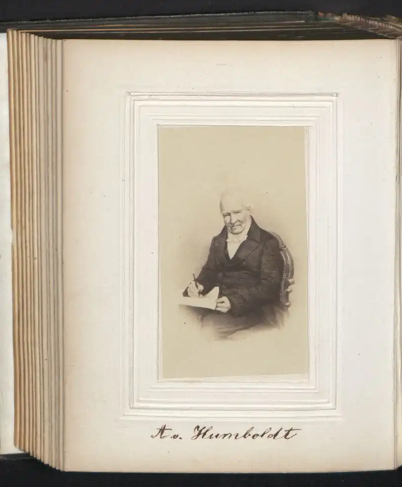 Fotoalbum 30 Portrait-Fotografien berühmte Personen: Humboldt, Heine, Charlotte Kästner, Shakespeare, Dürer, Goethe u.a. 24