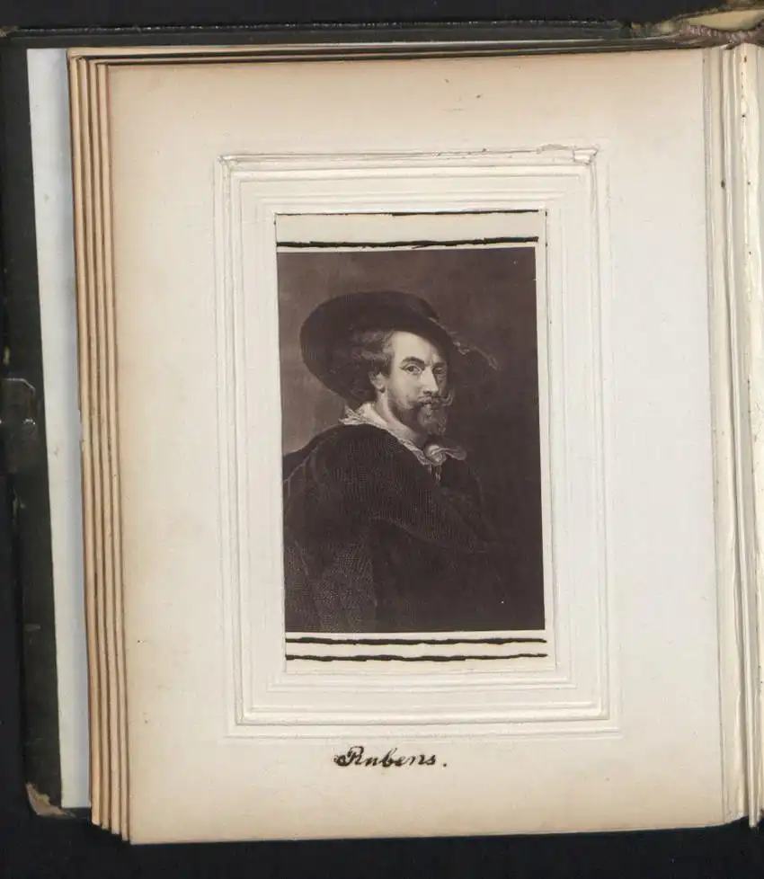 Fotoalbum 30 Portrait-Fotografien berühmte Personen: Humboldt, Heine, Charlotte Kästner, Shakespeare, Dürer, Goethe u.a. 8
