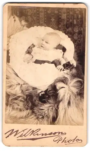 Fotografie Wilkinson, Scheffield, Süsses Kleinkind im weissen Kleid