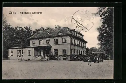 AK Zittau, Ansicht vom Weinaupark-Restaurant