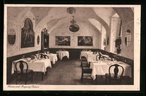 AK München, Restaurant Preysing-Palais, Innenansicht