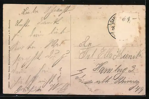 AK Ording / Nordsee, Partie am Hamburger Kindererholungsheim