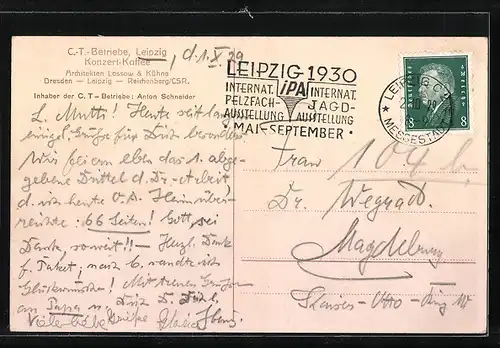 AK Leipzig, C.-T.-Betriebe, Inh.: Anton Schneider