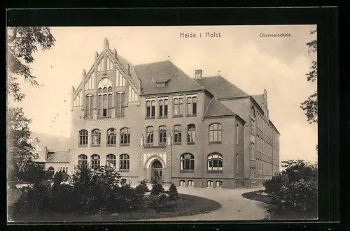 AK Heide i. Holst., Partie an der Oberrealschule