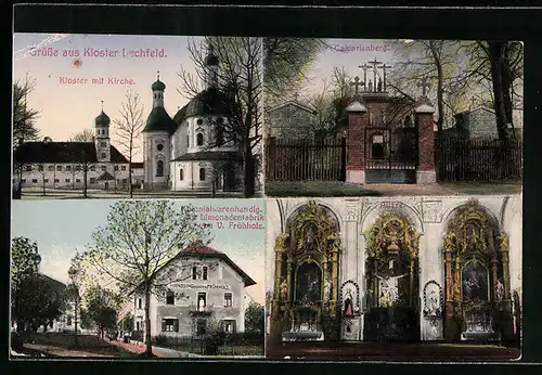 AK Kloster Lechfeld, Kloster mit Kirche, Calvarienberg, Altäre