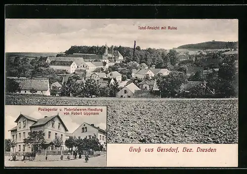 AK Gersdorf, Handlung von Robert Lippmann, Ortsansicht