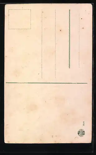 Künstler-AK Liebespaar umarmt sich auf einem Stuhl