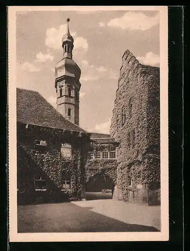 AK Heilbronn, Deutschordenshof und Turm der Deutschhauskirche