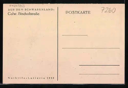 AK Calw, Bischofstrasse, vom Wasser gesehen