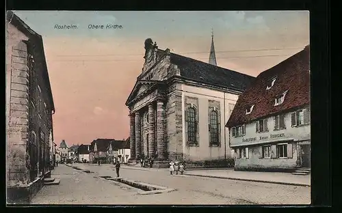 AK Rosheim, Strassenpartie an der Oberen Kirche