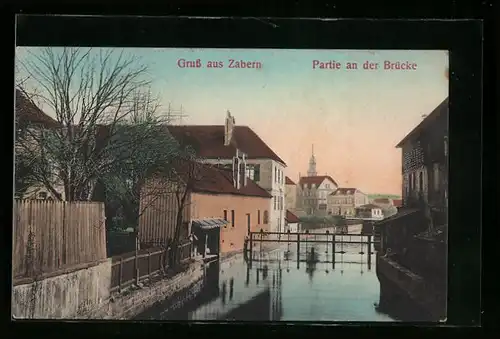 AK Zabern, Partie an der Brücke