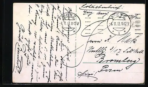 AK Metz, Rathaus mit Streassenbahn