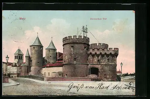 AK Metz, Deutsches Tor, Ortspartie