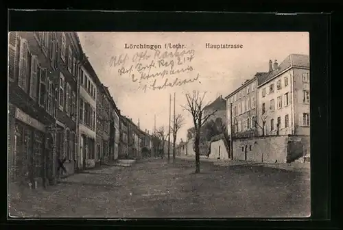 AK Lörchingen /Lothr., Partie in der Hauptstrasse