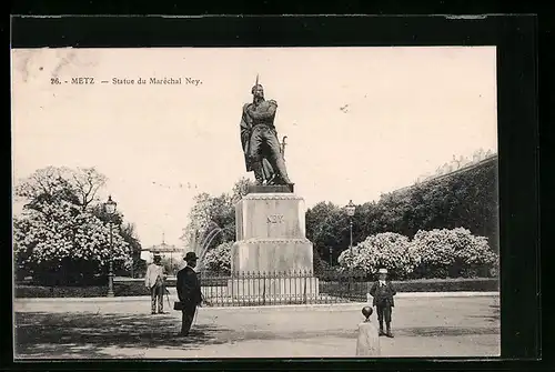 AK Metz, Statue du Maréchal Ney