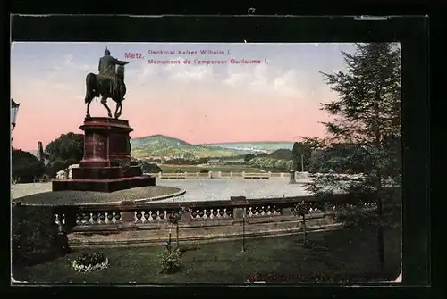 AK Metz, Denkmal Kaiser Wilhelm I.