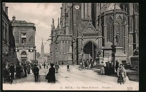 AK Metz, La Place d`Armes, Parade