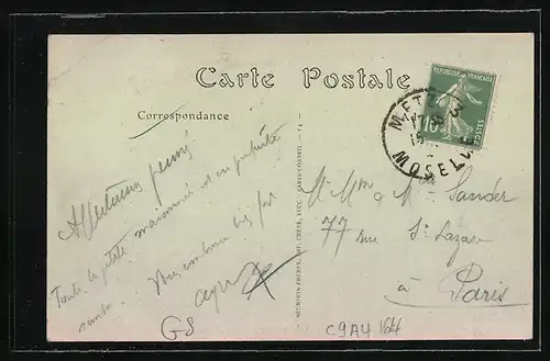 AK Metz, La Place d`Armes, Parade