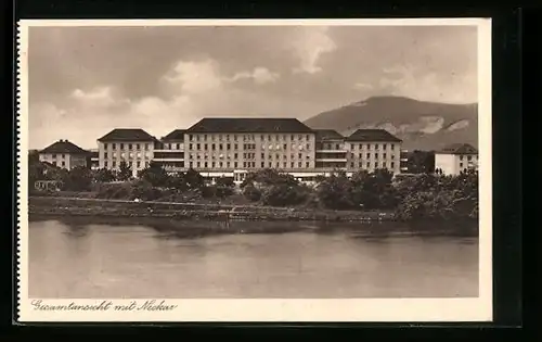 AK Heidelberg, Chirurgische Universitäts-Klinik, Gesamtansicht mit Neckar