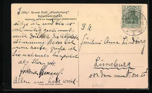 AK Hamburg, Grand Café Klosterburg