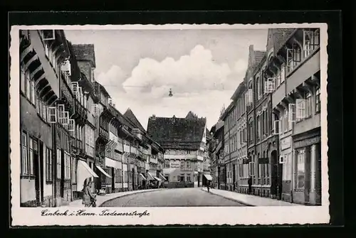 AK Einbeck i. Hann., Partie in der Tiedenerstrasse