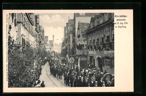 AK Augsburg, Afra-Jubiläumsprozession 1904