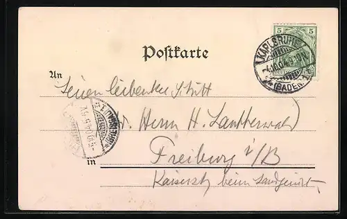 Passepartout-AK Karlsruhe, Gasthaus zum Moninger, Kapitelsaal