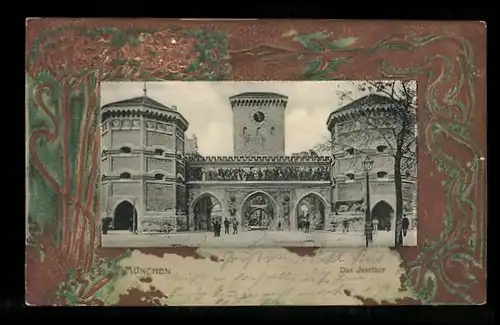 Präge-AK München, Blick auf das Isarthor